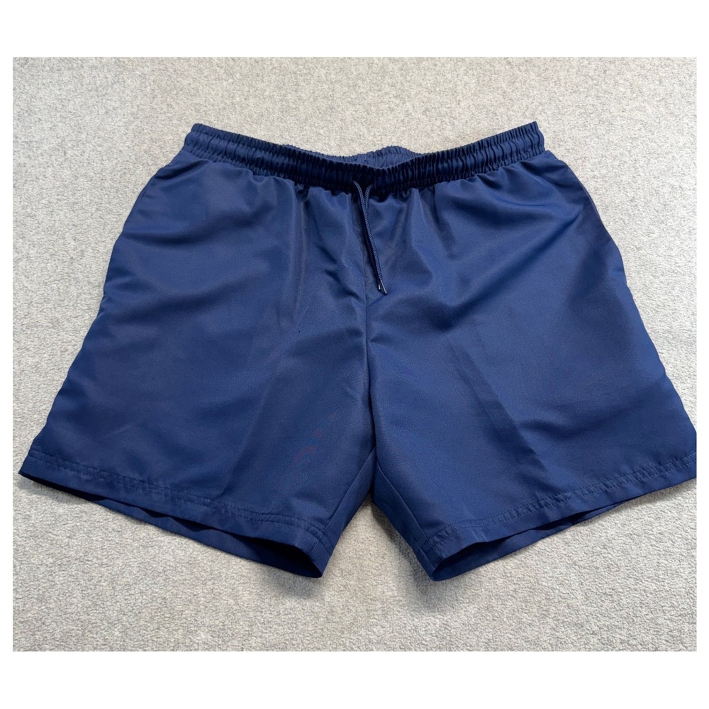 BCG Men M Navy Blue Athletic Shorts Drawstring Elastic Waist Gym Training Active